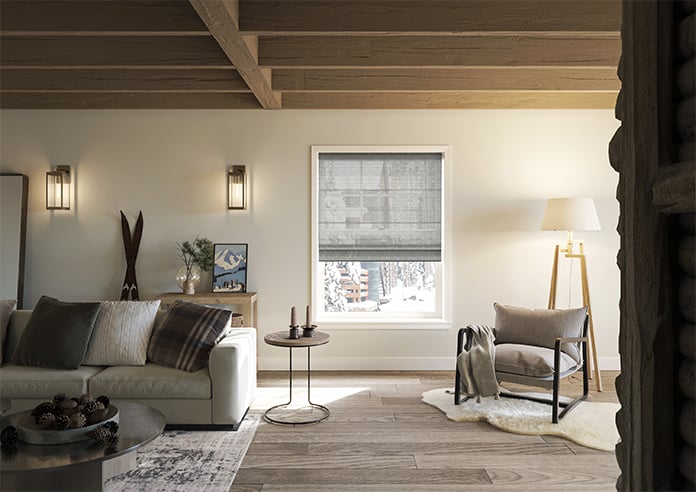 Sahara Voile, Metallic Grey - Motorised Roman Blind - Image 8